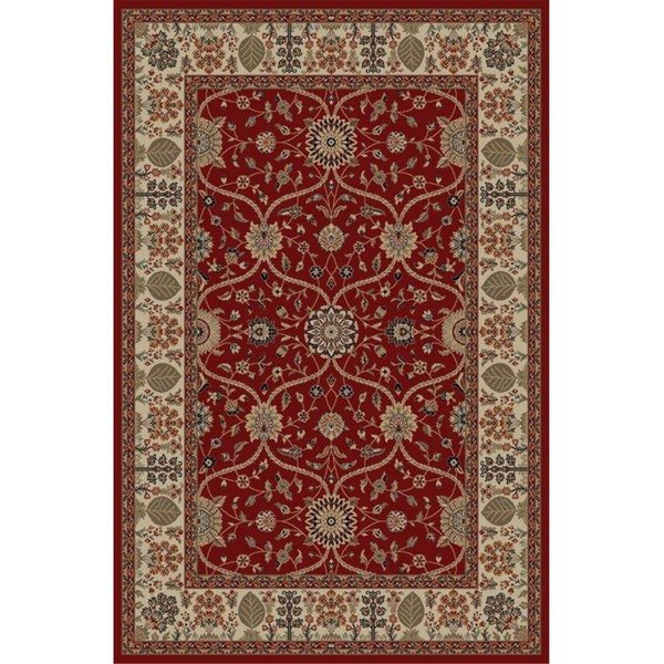 Concord Global 6 ft. 7 in. x 9 ft. 3 in. Jewel Voysey - Red 49006